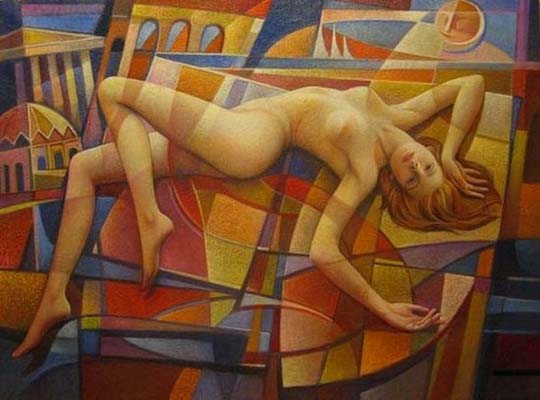 035 COMPOSIZIONE CON NUDO - cm 100X120