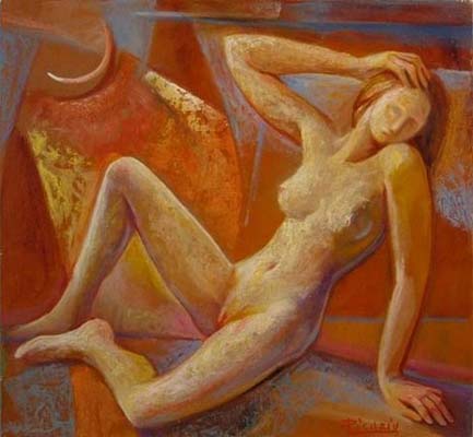 045 NUDO CON LUNA - cm 25x30