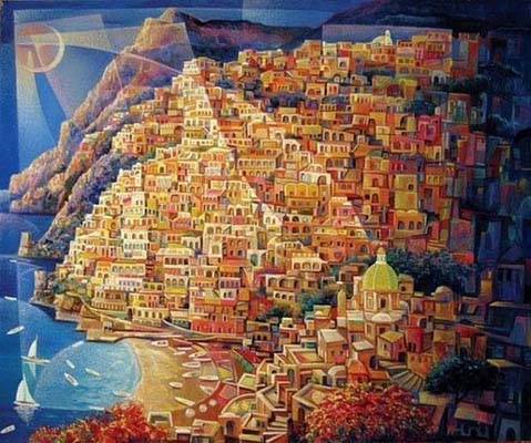 031 Positano olio su tela 100x120cm