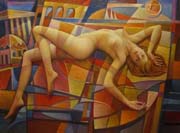 035 COMPOSIZIONE CON NUDO - cm 100X120