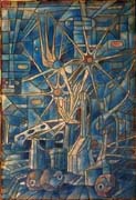 103 Natura morta tecnica mista su tavola 30x50cm